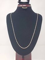 Full view of sterling silver chain on display form