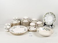 Full view of entire 49-piece Brigadoon bone china set