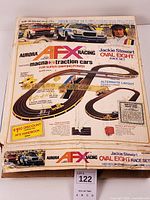 Front of Aurora AFX Jackie Stewart Oval Eight race set box with graphics