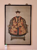 Full view of framed portrait showing entire artwork and frame