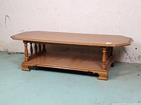 Full view of coffee table front and side