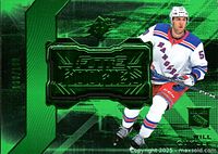 Front of serial-numbered Will Cuylle Green Finite Rookies card