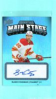 Front of Blake Coleman autographed Main Stage Signatures card