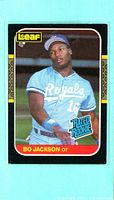 Front of Bo Jackson 1987 Leaf Rated Rookie card #35