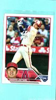 Front view of Shohei Ohtani 2023 Topps #600 card in protective sleeve