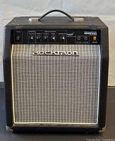 Front view showing Rocktron Rampage RB30 controls and grille