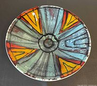 Top view showing interior abstract design and overall condition