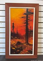 Full view of framed painting showing composition, frame style and overall condition