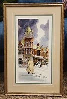 Full frontal view of framed print