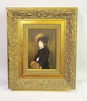 Front view of framed reproduction painting