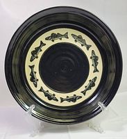 Front view of platter showing full design