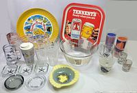 Full group view of all 23 barware pieces