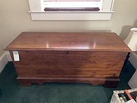 Front view of Lane cedar chest closed