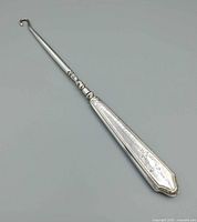 Full view of sterling silver button hook