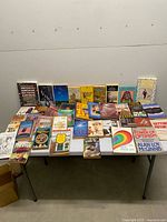 Full table view showing quantity and variety of books