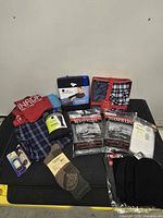 Overview of entire nine-piece bundle on table