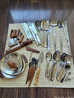 Full layout of entire flatware and serveware collection