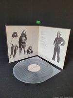 Gatefold open with vinyl in sleeve