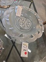 Centerpiece set assembled on glass table