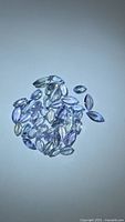 Pile of marquise tanzanite gemstones