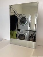 Front view of full mirror showing bevelled edges