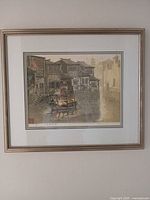 Full view of framed limited edition print on wall