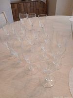 Group shot of all 21 crystal goblets