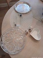 Group shot of all serving pieces on table