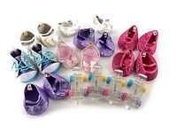 All 20 pieces laid out showing variety of shoes and roller skates