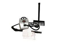 Full lot showing steamer, hose, floor head, two pads