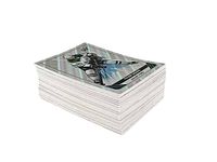Stack of hockey trading cards
