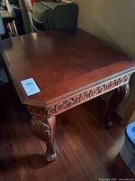 Full view of wooden side table