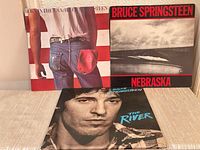 Front covers of all three Bruce Springsteen LPs