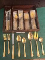 Entire set in box with sample pieces laid out