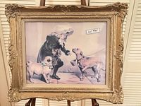 Front view of framed print showing subject and frame design