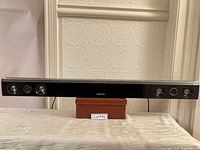 Full front view of Samsung HW-C450 soundbar on stand