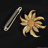 Front view of both brooches