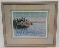 Framed artwork full view showing mat and frame