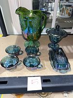 Entire set with pitcher, cups, compote, butter dish