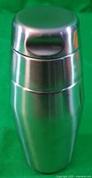Full view of assembled stainless steel cocktail shaker
