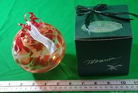 ornament beside ruler and box