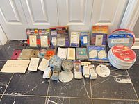 Group shot of all electrical supplies laid out on floor