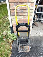Front view of Harper convertible hand truck showing handle, frame and platform
