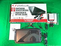 Kit with box, panel, controller, cables, manual