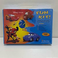 Front of sealed Disney Pixar Fun Kit box