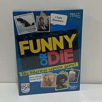 Front of sealed Funny Or Die game box