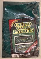 Front of sealed package showing Las Vegas Style Casino Game Layout label and green felt inside