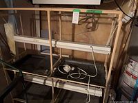 Full view of PVC frame with trays and lights