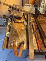 Overall view of all tools on bench