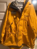 LL Bean yellow coat front view